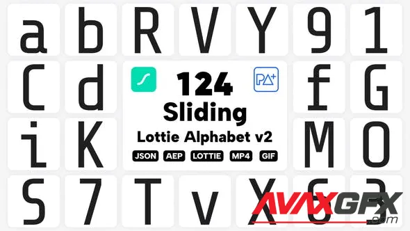 Sliding Lottie Alphabet V2 50108693 Videohive