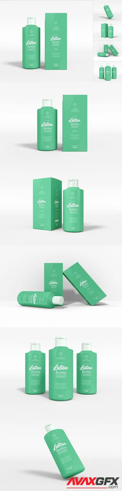 Cosmetic Bottle Branding Mockup Set