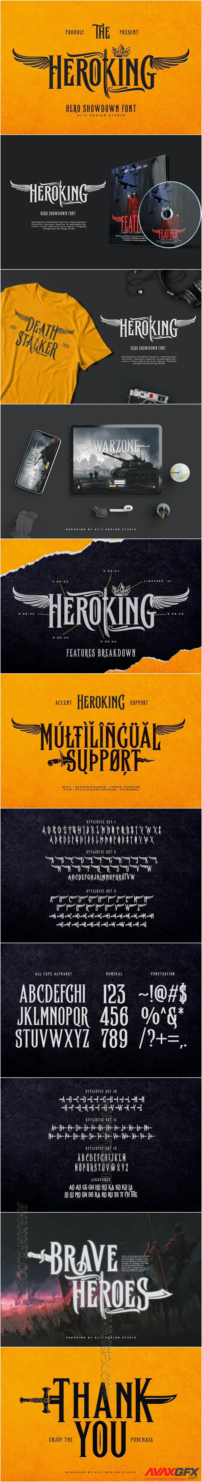 The Hero King Typeface