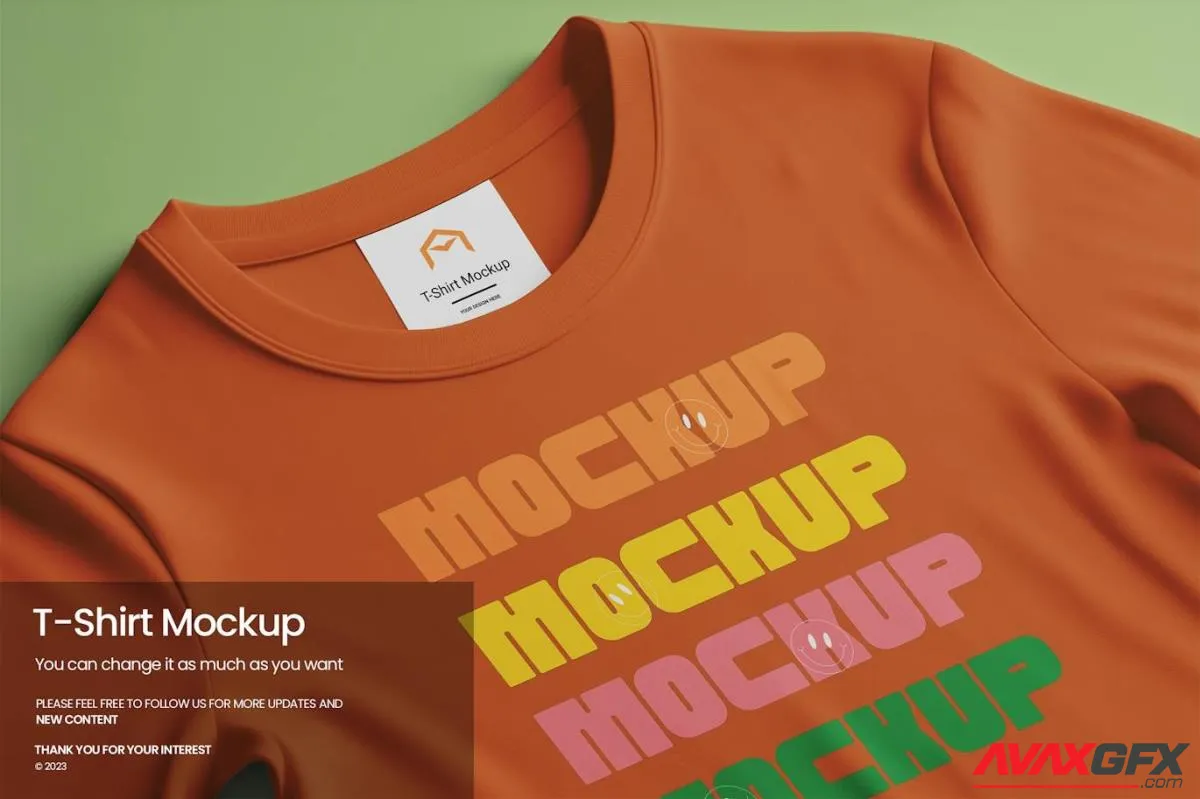 T-Shirt With Label Mockup UZMJTFP