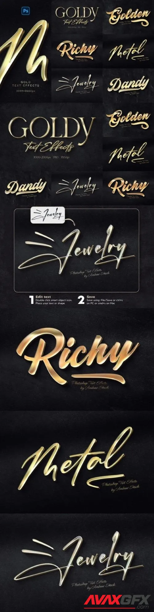 Gold Text Effects - 91947513