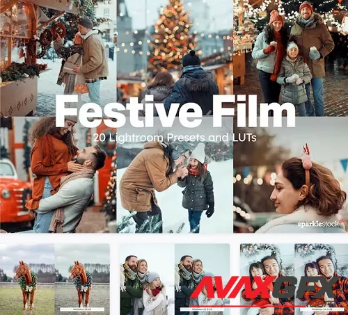 20 Festive Film Lightroom Presets LUTs - 91882143