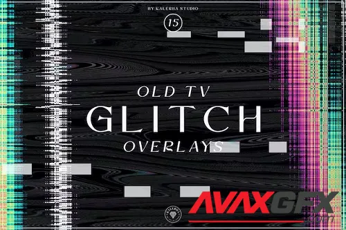 Old TV Glitch Overlays - C67BZJD