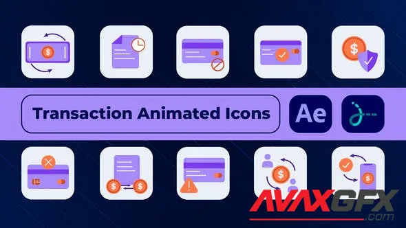 Transaction Animated Icons 50169862 Videohive