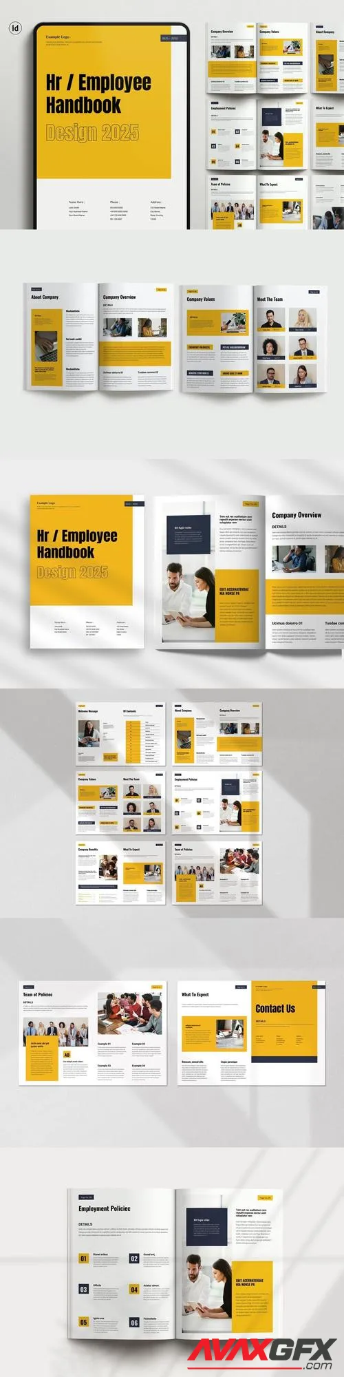 Hr Employee Hand Book Brochure Template » AVAXGFX