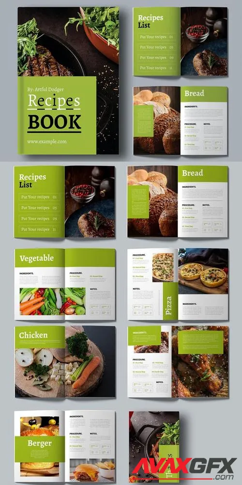 Recipes Cook Book Layout W5WC6CQ