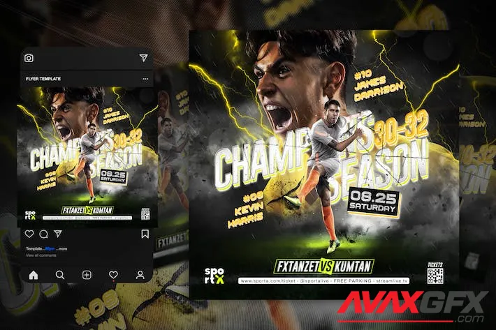 Soccer Flyer Template PS27W9Q
