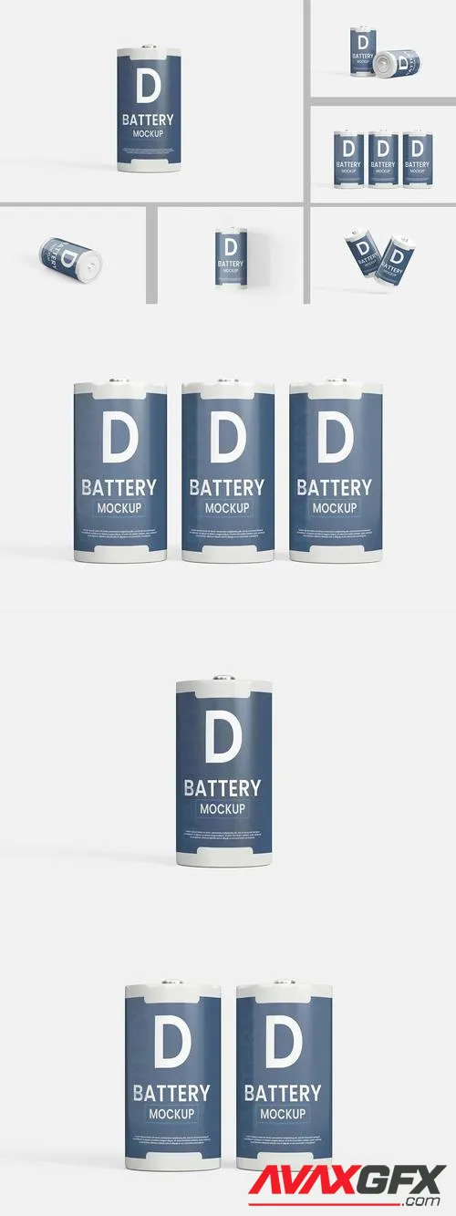 Type D Battery Cell Mockups