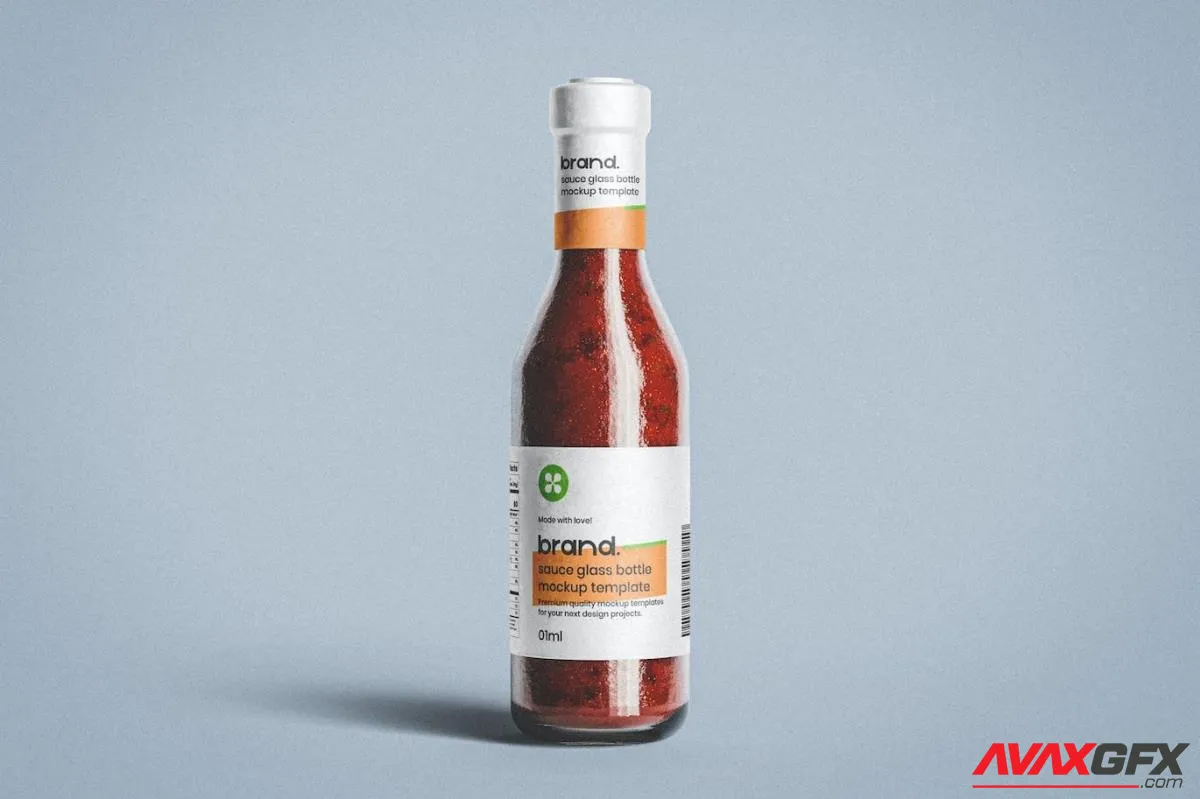 Sauce Glass Bottle Mockup Pack 3EYS5FF