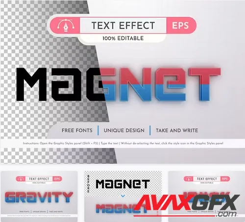 Magnet - Editable Text Effect - 91925835