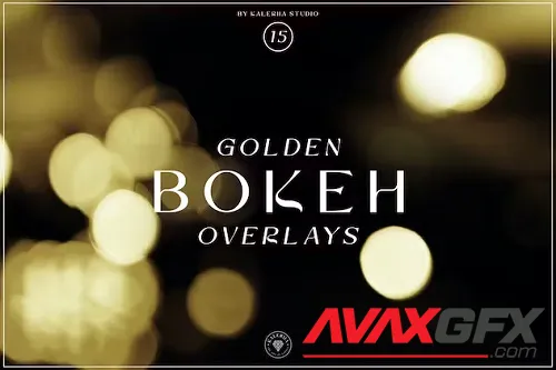 Golden Bokeh Overlays - FKCRS7U