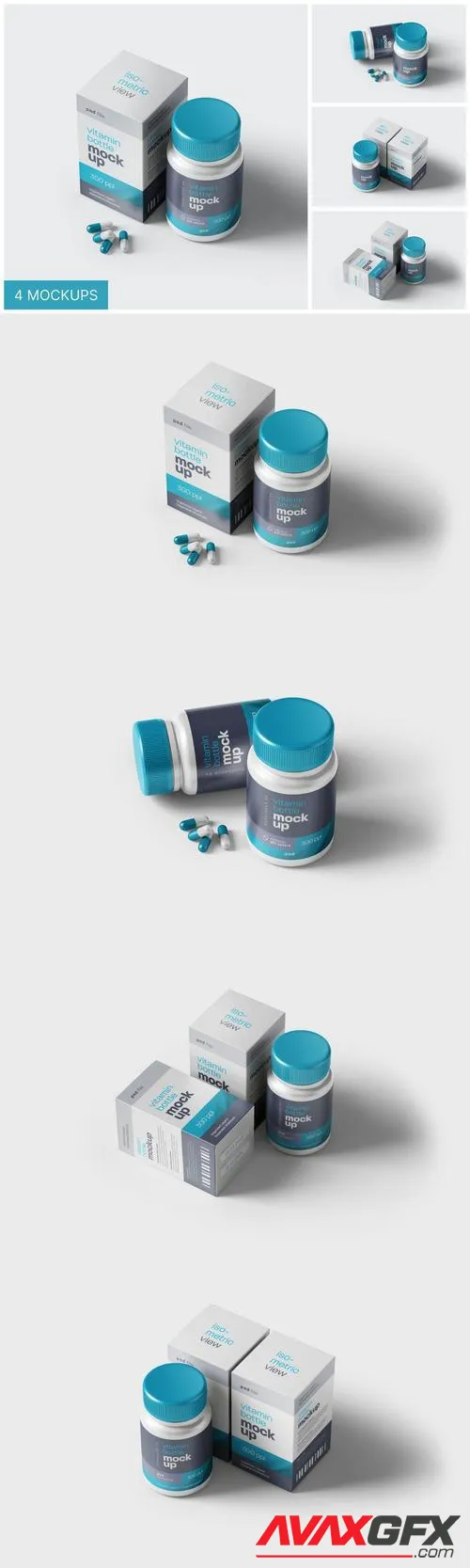 Medicine Pill Bottle Mockup Set PURCSRF