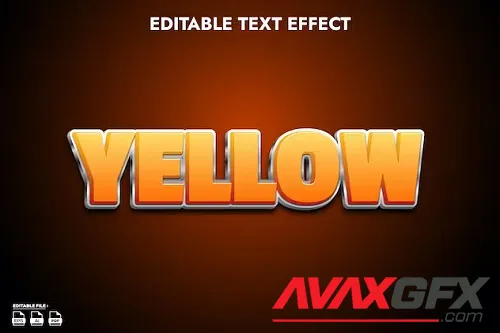 Yellow editable text effect - QHS5ZPH