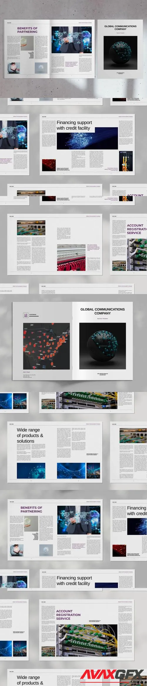 Global Communication Brochure Template