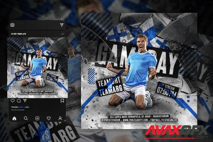 Soccer Flyer Template W6LGBJ7