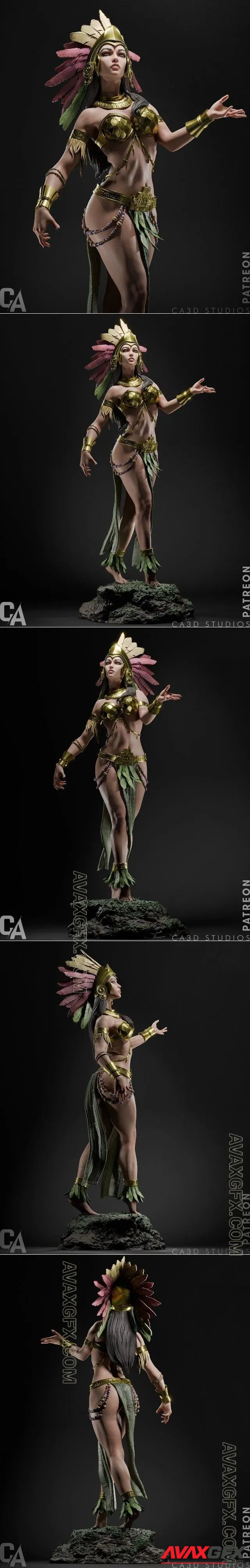 Ca 3d Studios - Aztec Godess - STL 3D Model