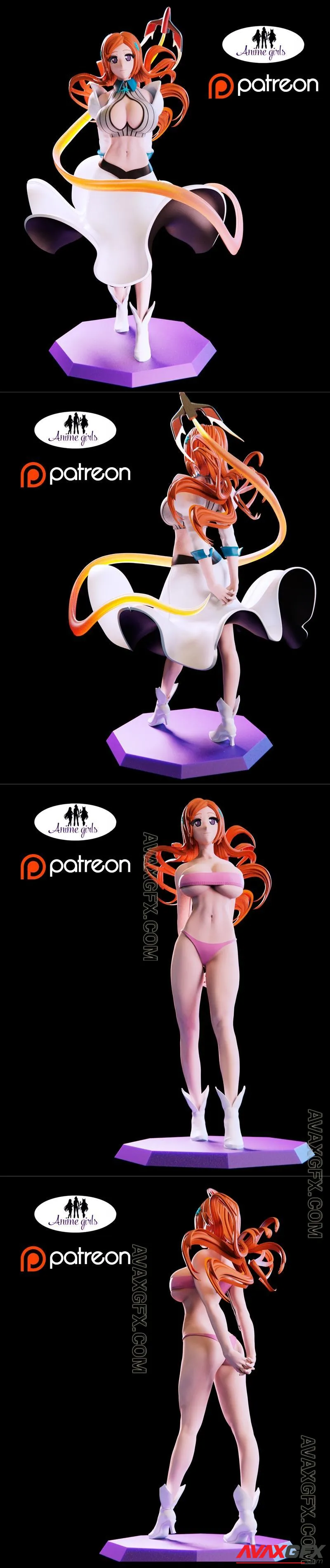 Orihime Standart and Sexy Version by Leonardo Murillo - STL 3D Model