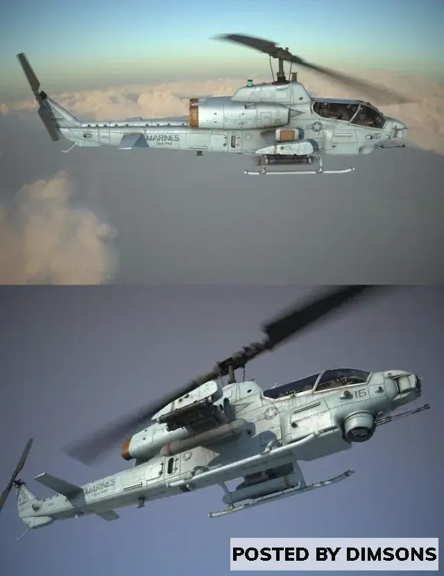 Aircraft Bell AH-1W Super Cobra - 3D Model