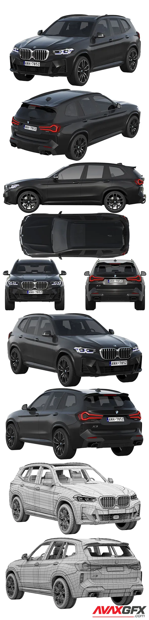 BMW X3 2022 3D Model