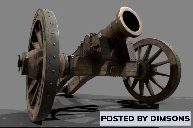 Military Cannon Bigger Howitzer - 3D Model