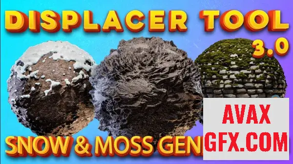 Unreal Engine Asset - Displacer with Snow & Moss Gen v3.0 (5.0+)