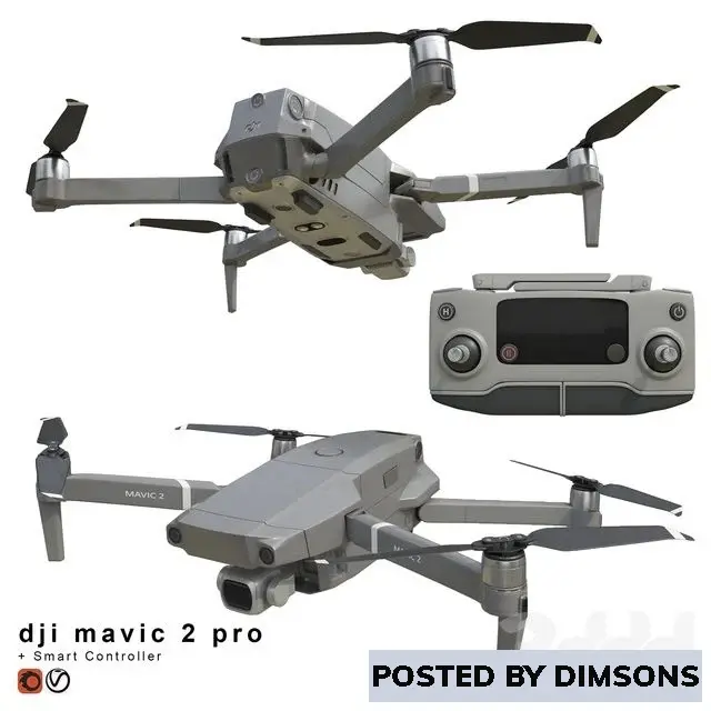 Aircraft DJI Mavic PRO 2 - 3D Model