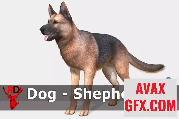 Unity 3D-Models Dog - Shepherd v3.0