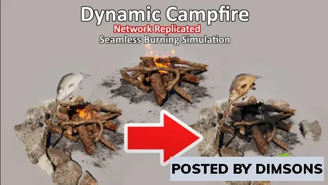 Unreal Engine Blueprints Dynamic Campfire (Network Replicated) v5.3