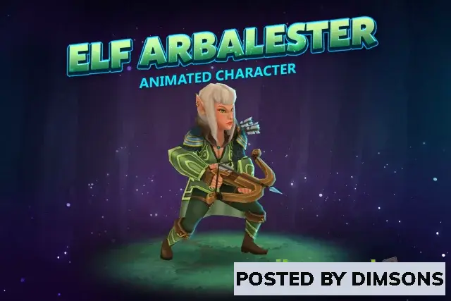 Unity 3D-Models Elf arbalester animated character v1.0