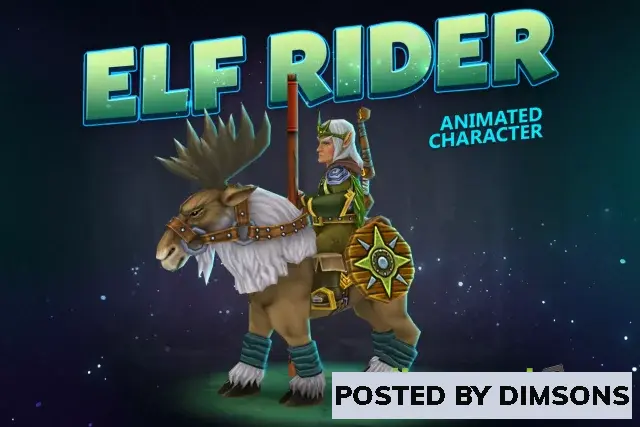 Unity 3D-Models Elf rider animated character v1.0
