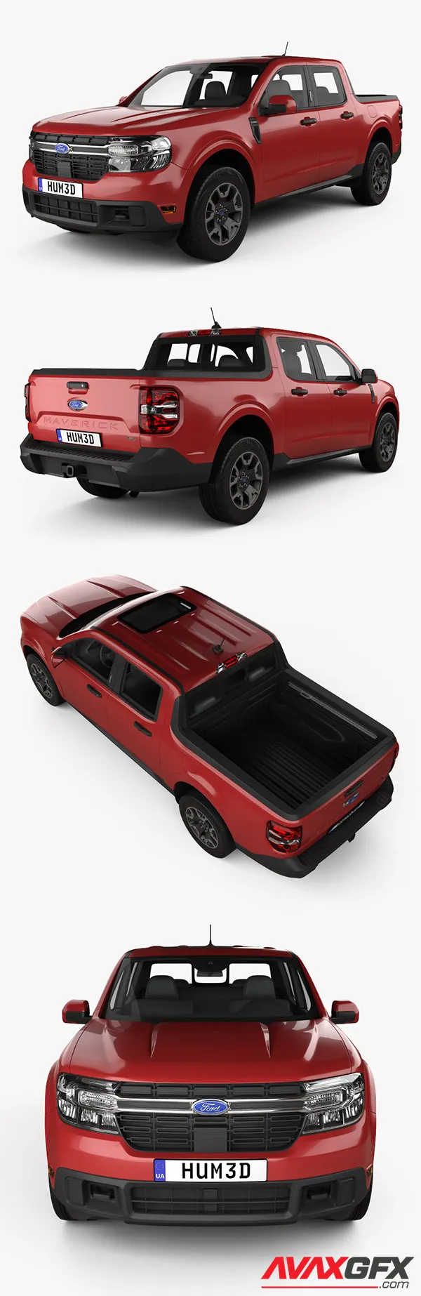 Ford Maverick Lariat 2022 3D Model