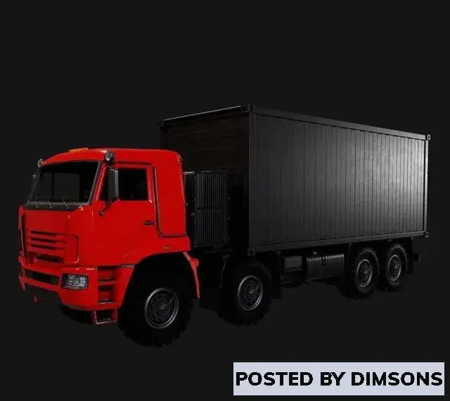 Vehicles, cars Kamaz Truck 3 Low-poly - 3D Model