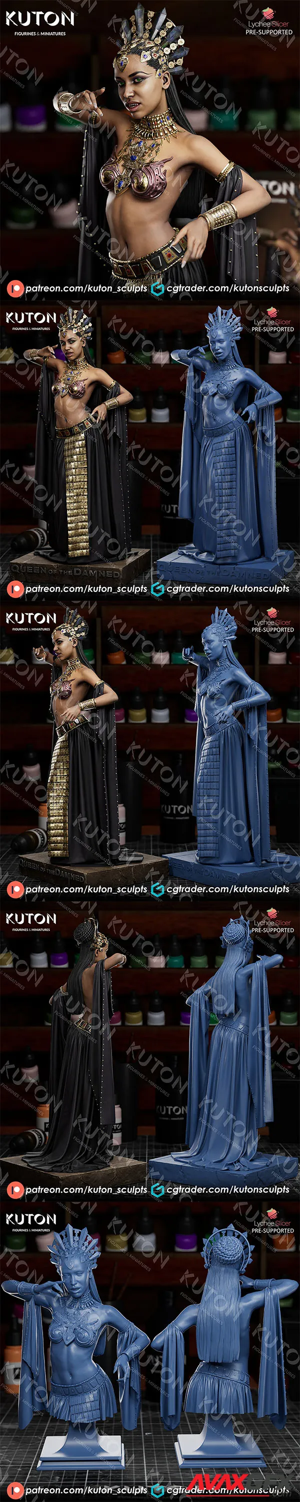 Kuton Figurines – Queen Akasha – 3D Print