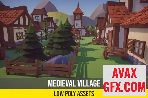 Unity Asset - Low Poly Fantasy Medieval Village v1.40