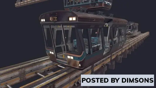 Trains Monorail - 3D Model