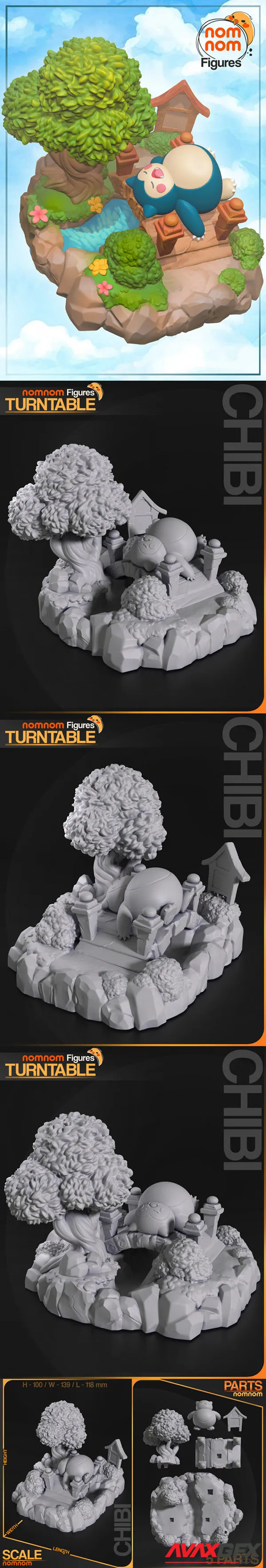 Nomnom Figures – Chibi Snorlax – 3D Print