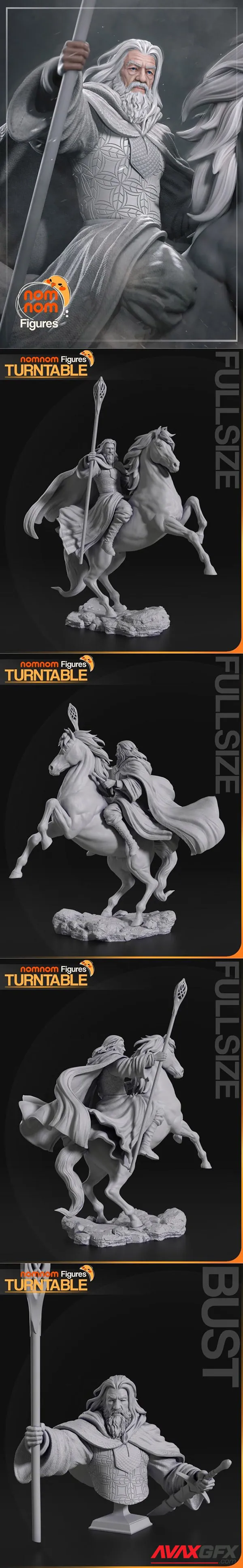 Nomnom Figures – Gandalf the White – 3D Print