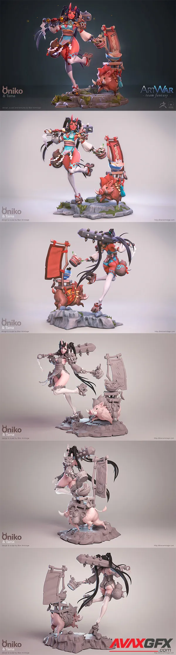 Oniko and Tama – 3D Print