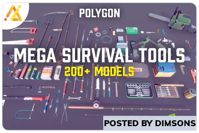 Unity 3D-Models POLY - Mega Survival Tools v1.0