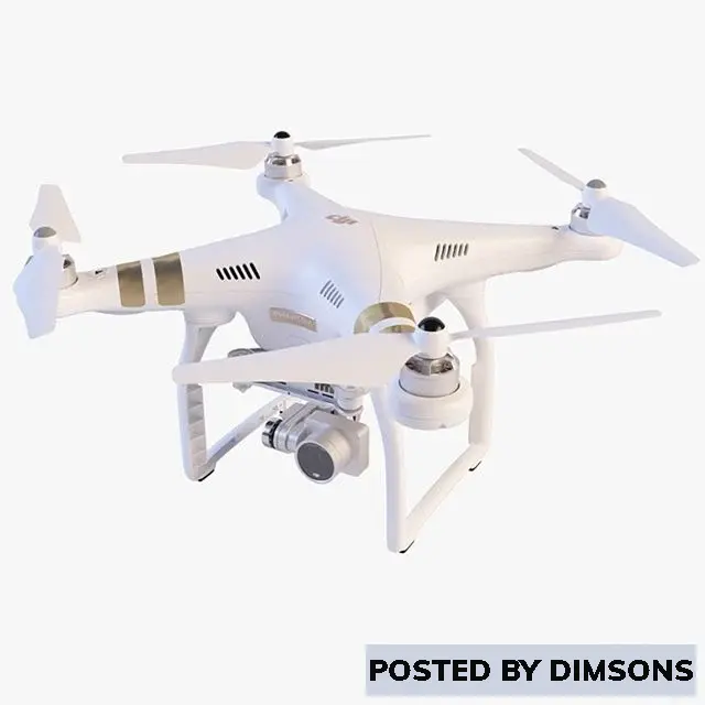 Aircraft Quadrocopter DJI Phantom 3 Professional - 3D Model