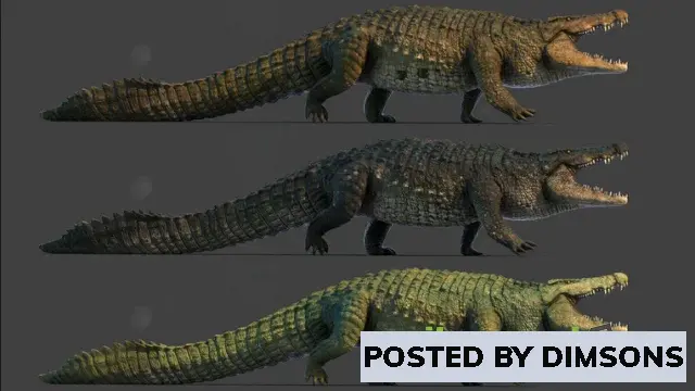 Unreal Engine Characters Realistic Crocodile v4.27+