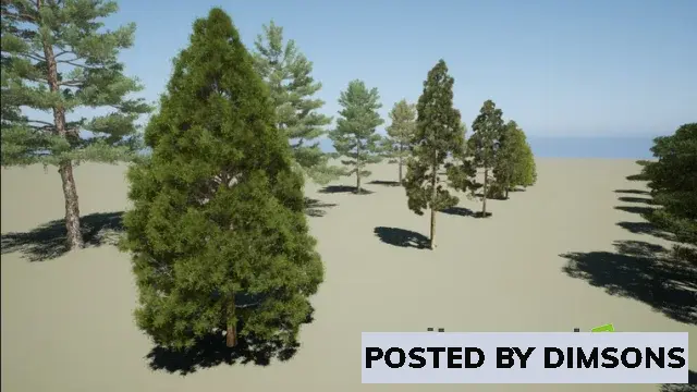 Unreal Engine Props Realistic pine treesV3 v4.27+