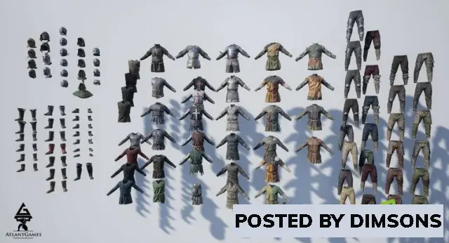 Unreal Engine Characters ROG Modular Medieval Armor and Cloth v4.2x, 5.0