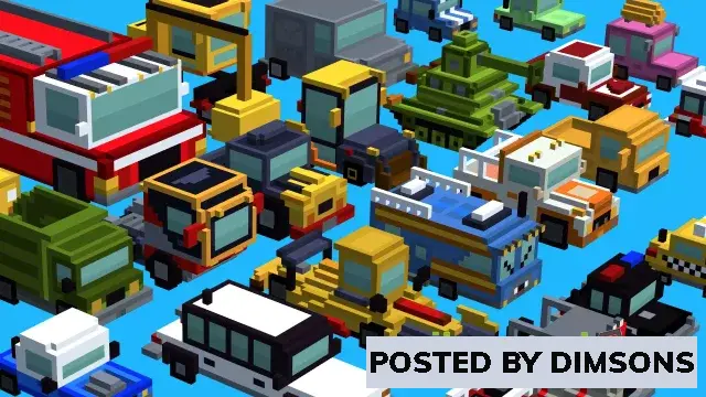 Unity 3D-Models Simple Blocky Cars Pack v1.0