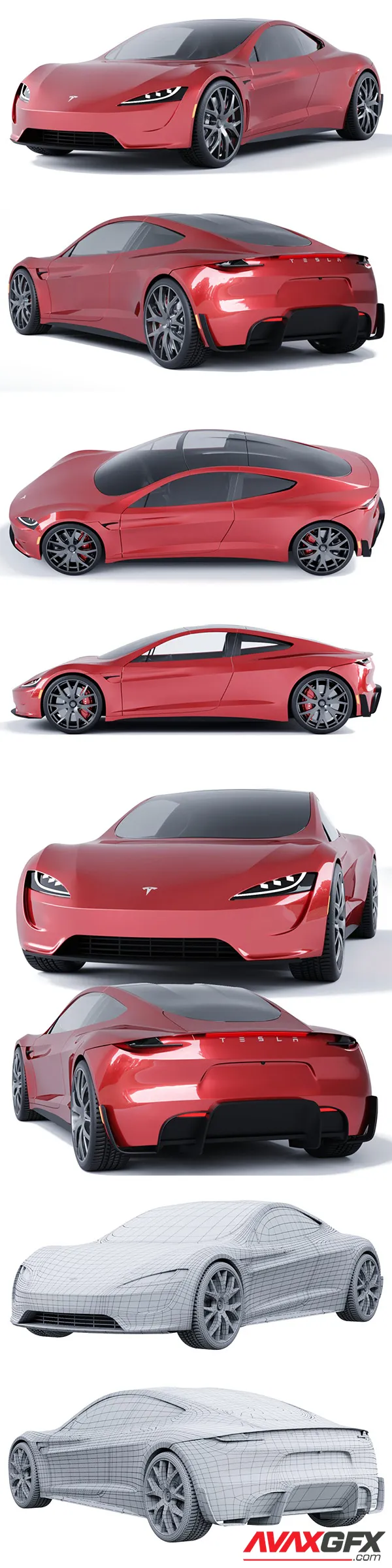 Tesla Roadster 3D Model