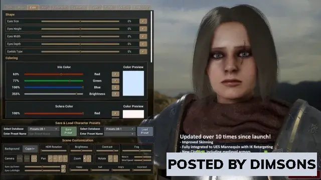 Unreal Engine Blueprints Universal Character Customization System v1.1 (4.27, 5.0)