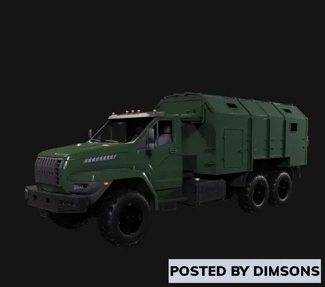 Vehicles, cars Ural Truck Military - 3D Model