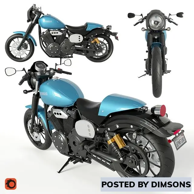 Bikes Yamaha XV950 Racer - 3D Model