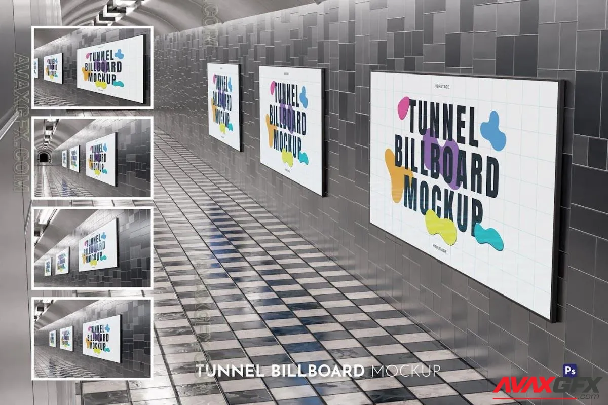 Tunnel Billboard Mockup