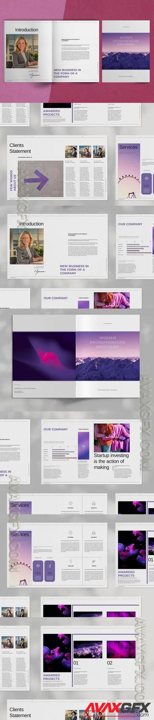 Purple Business Brochure Template